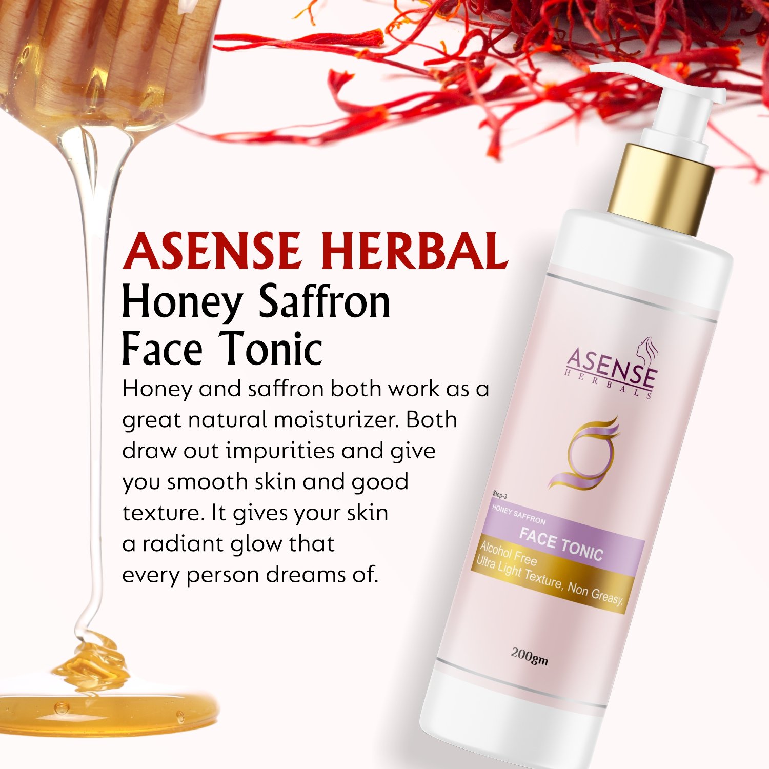 HONEY SAFFRON FACE TONER - 3