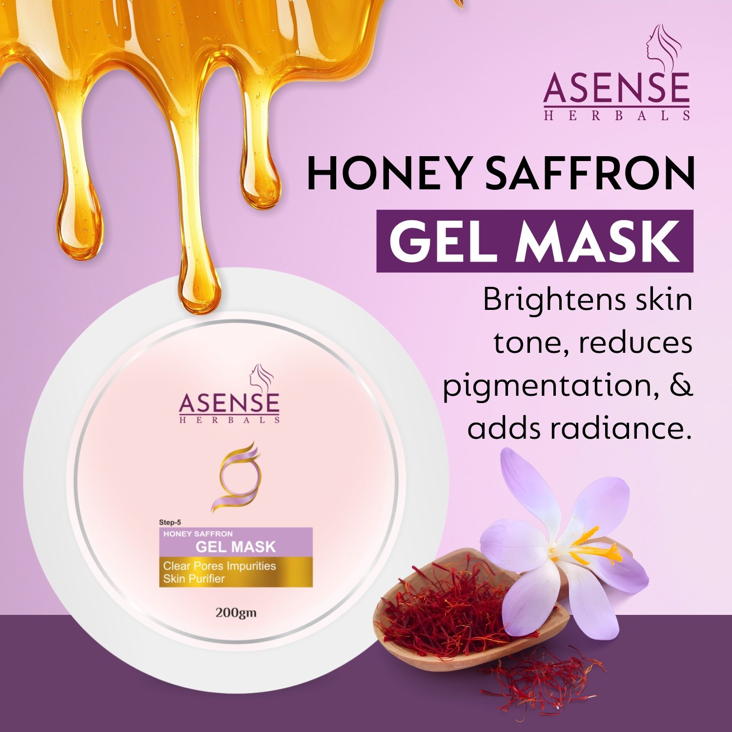 Honey & Saffron Gel Mask 1