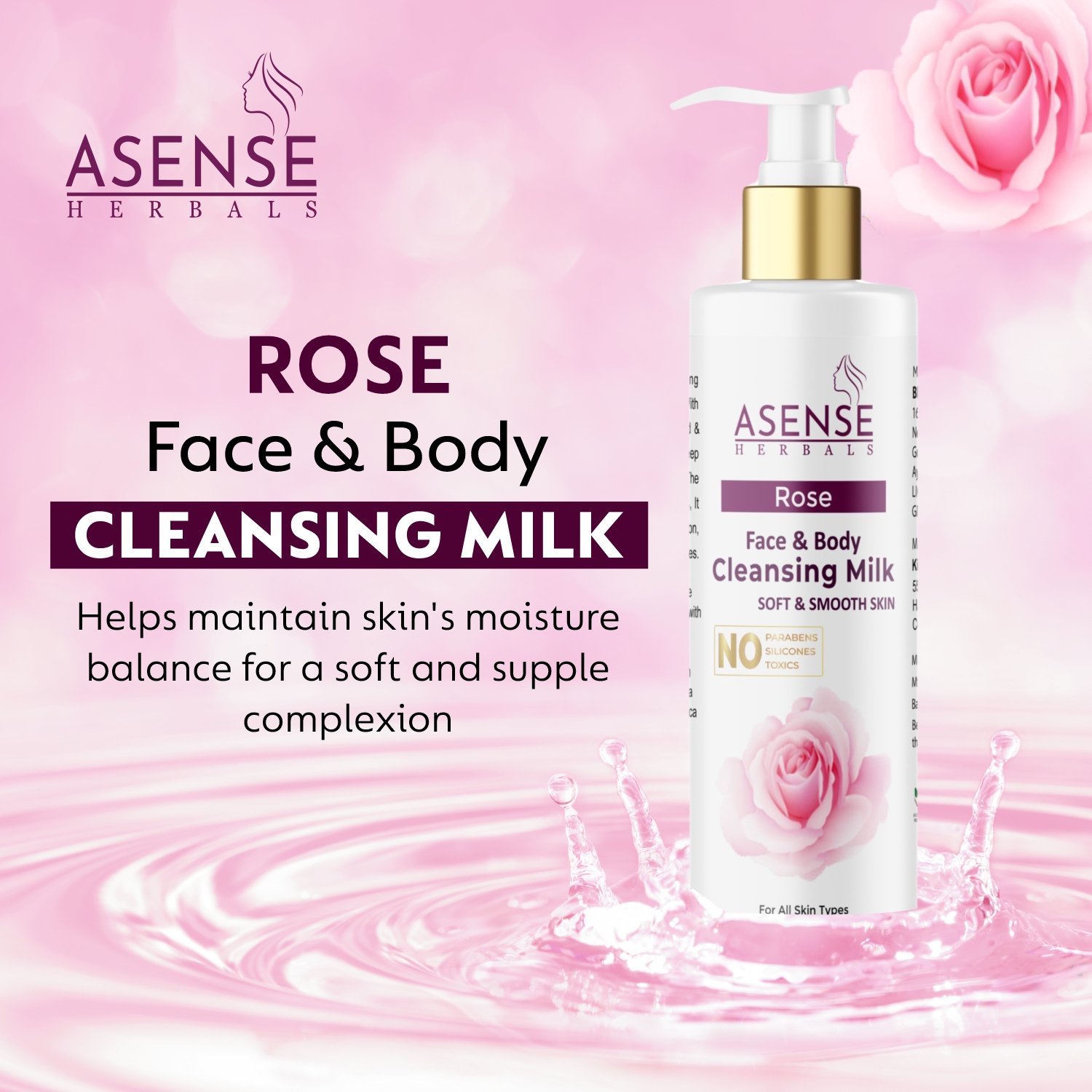 Rose Face & Body Cleansing Milk 1