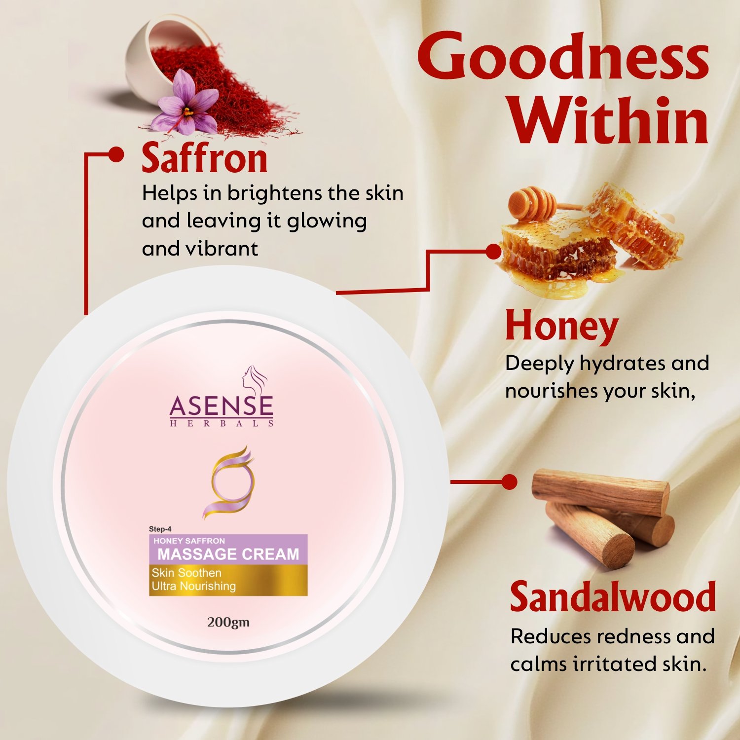 honey saffron massage cream - 3